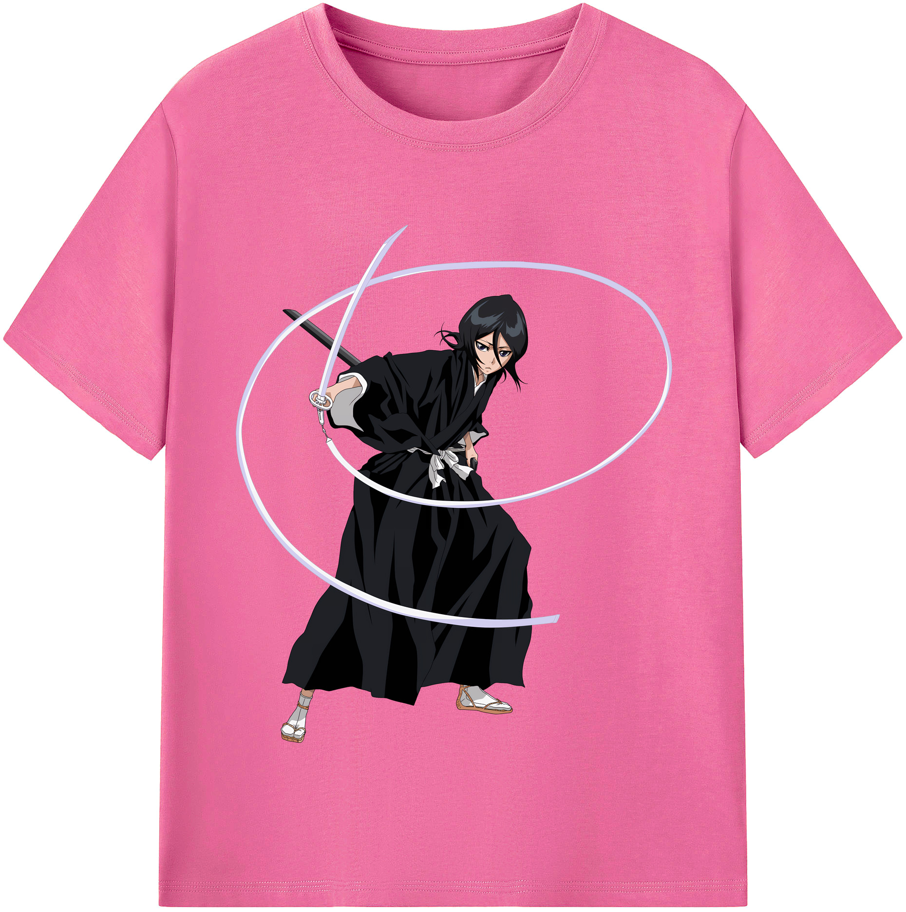 （画像用） ブリーチ 朽木ルキア BLEACH Kuchiki Rukia レディースカジュアルプリントTシャツ（綿100％）